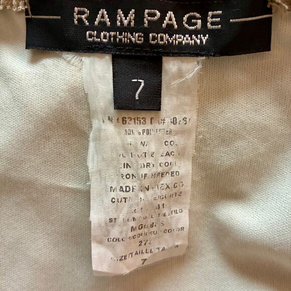 Snakeskin print handkerchief hem skirt, Rampage size 7 bohemian cream brown midi - Picture 5 of 5